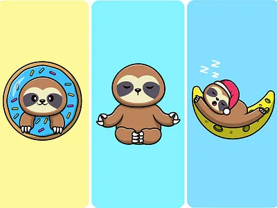 Cute Sloth happy
