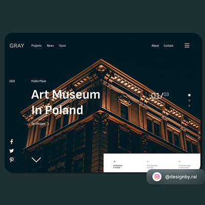 #Exploration - Website Design - Gray Architecture 3d animation app architecture branding design figma framer graphic design illustration logo ui uidesign uiux ux uxdesign webdesign website websitedesign