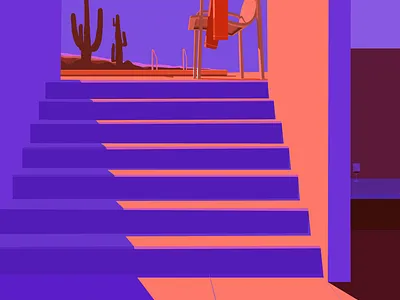 Chair with towel #2 branding color design dreamscape flat design graphic design illustration isolation minimal summer vector