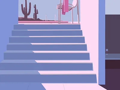 Chair with towel #4 branding color design flat design graphic design illustration isolation minimal summer vector