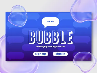 BUBBLE adobe xd app branding design illustration logo ui ux vector