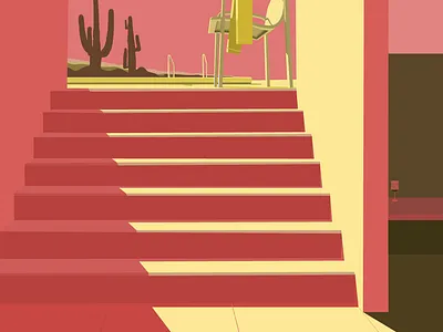 Chair with towel #3 branding colorful design flat design graphic design illustration isolation minimal summer vector