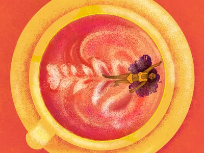 Swimming in a cappuccino cappuccino coffee drawing illustration procreate swim swimmer