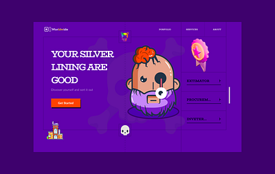 Landing Page Design Neo Brutalism design ui visual design