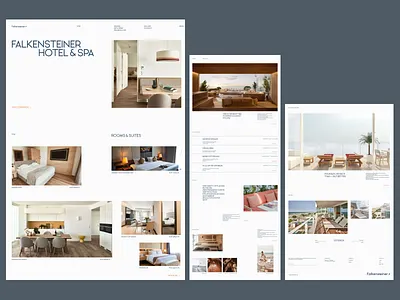 Hotel website / redesign concept blue creative design hero area hero section hotel interface orange redesign sea spa swiss style ui uiux ux vacation web web design website welness