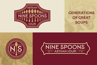 Nine Spoons Branding branding design graphic design logo typography