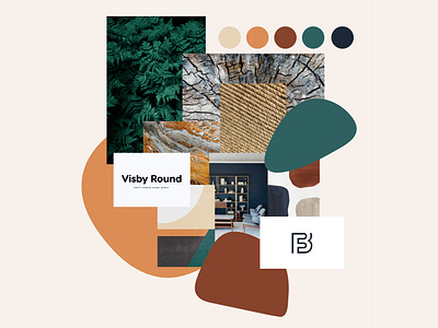 Emily Bazalgette Moodboard brand brand identity branding graphic design logo mid century mood board moodboard nature organic retro shapes textures