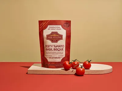 Nine Spoons Soup Packaging 3d branding design graphic design logo typography