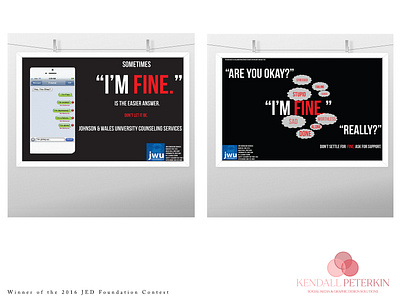 JED Foundation Mental Health Posters design graphic design mental health poster poster design
