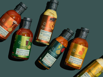 Savoure Kitchen Barbecue and Dressing Packaging 3d branding design graphic design logo