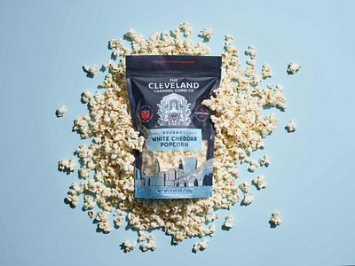 The Cleveland Caramel Corn Packaging 3d branding design graphic design illustration logo typography