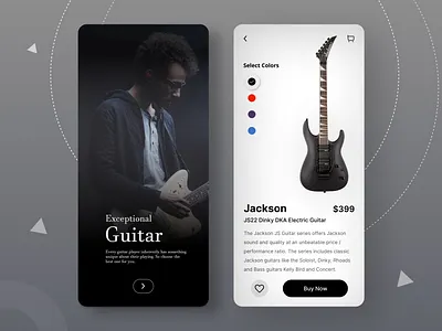 Guitar E-commerce App Exploration 🎸 app appdesign design ecom ecommerce guitar guitar app guitar app design guitar app interface guitar online shop guitar shop guitar shop app guitarapp marketplace mhnehal03 mobile app design musical instrument shop online shop ui ux