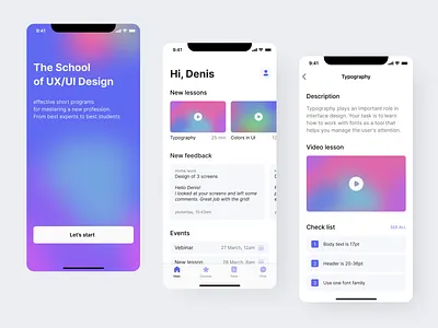 Education: Mobile app for students app education app ios mobile app student app study uxui