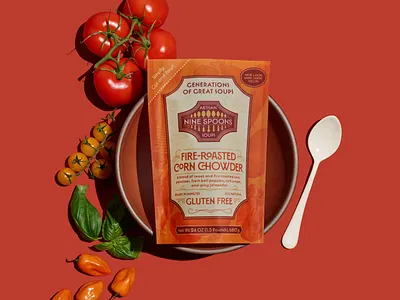 Nine Spoons Packaging Design 3d branding graphic design logo