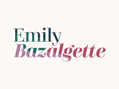 Emily Bazalgette Final brand brand identity branding colour colour palette graphic design identity logo logotype type typography