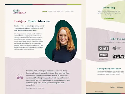 Emily Bazalgette Squarespace Website homepage squarespace ui ui design web design website website design wip work in progress