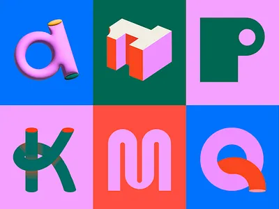 36 days of type 36days 3d bold aestetic bold design colouful graphic design illustration letter logo letters number design shapes simple typography vector