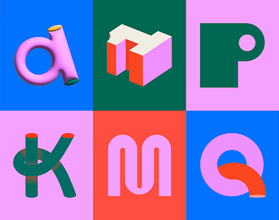 36 days of type 36days 3d bold aestetic bold design colouful graphic design illustration letter logo letters number design shapes simple typography vector