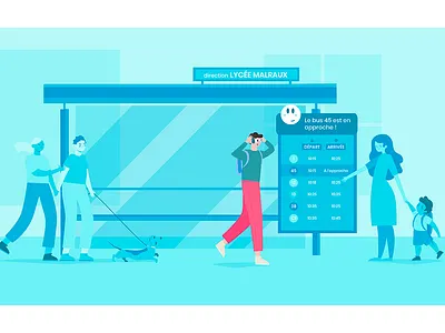 KEOLIS - Illustration campagne branding graphic design illustration