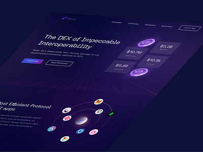 DEX Landing Page Design design ui ux