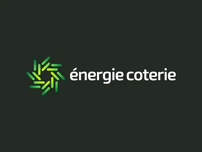 Énergie Coterie / Energy Logo brand branding design energy flat fuel green identity logo oil petroleum sun symbol
