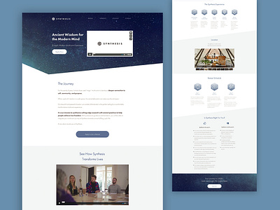 Landing Page Design for Synthesis branding clean code color design graphic design html iconography landing page marketing minimalist night psychedelics sky stars ui web design website