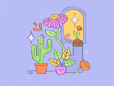 The Parliament of Plants character design digital art digital illustration flowers illustration parliament plants