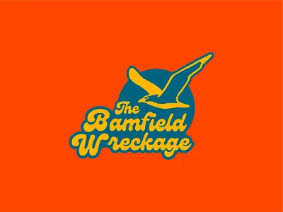 The Bamfield Wreckage Logo and Identity 70s branding logo ocean pnw seagull seagull logo vintage design vintage logo