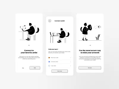 The Catio Illustration kit | NFT App Concept ai app cat catio characters concept design figma illus illustration kit nft objects onboarding pack png svg ui ux wallet