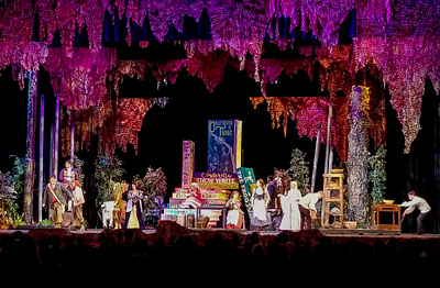 INTO THE WOODS design musical painting play set design theater theatre typograpghy