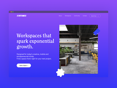 Atomic's Hero Section branding hero identity ui ux