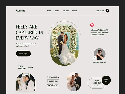 Wedding planner website agency bridal creative event fashion marriage minimal party photo photoshoot plan portfolio typography uiux design videography web design website wedding wedding agency wedding planner