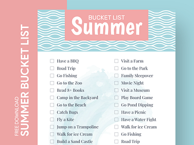 Summer Bucket List for a Teenage Girl Free Google Docs Template bucket bucketlist check checklist doc docs free google docs templates free template free template google docs google google docs list print solar summer summertime template templates wishlist word