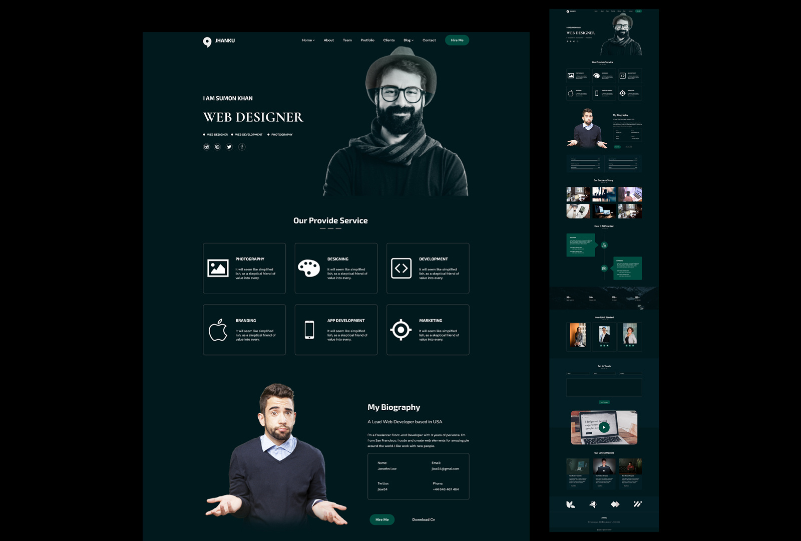 Example of Website Design UI UX