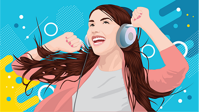 Dj girl vector portrait 3d 3d vector animation art cartoon art cartoon your self in vector design face art face illustration face into vector girl vector portrait graphic design illustration logo realistic realistic face vector realistic illustration ui vector vector face