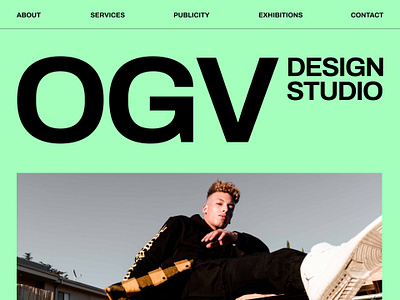 OGV design studio website redesign concept clean fashion modern rave trendy web website