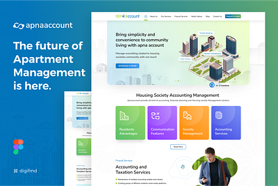 Accounts Management Web Design branding design homepage illustration interaction landing logo page ui website