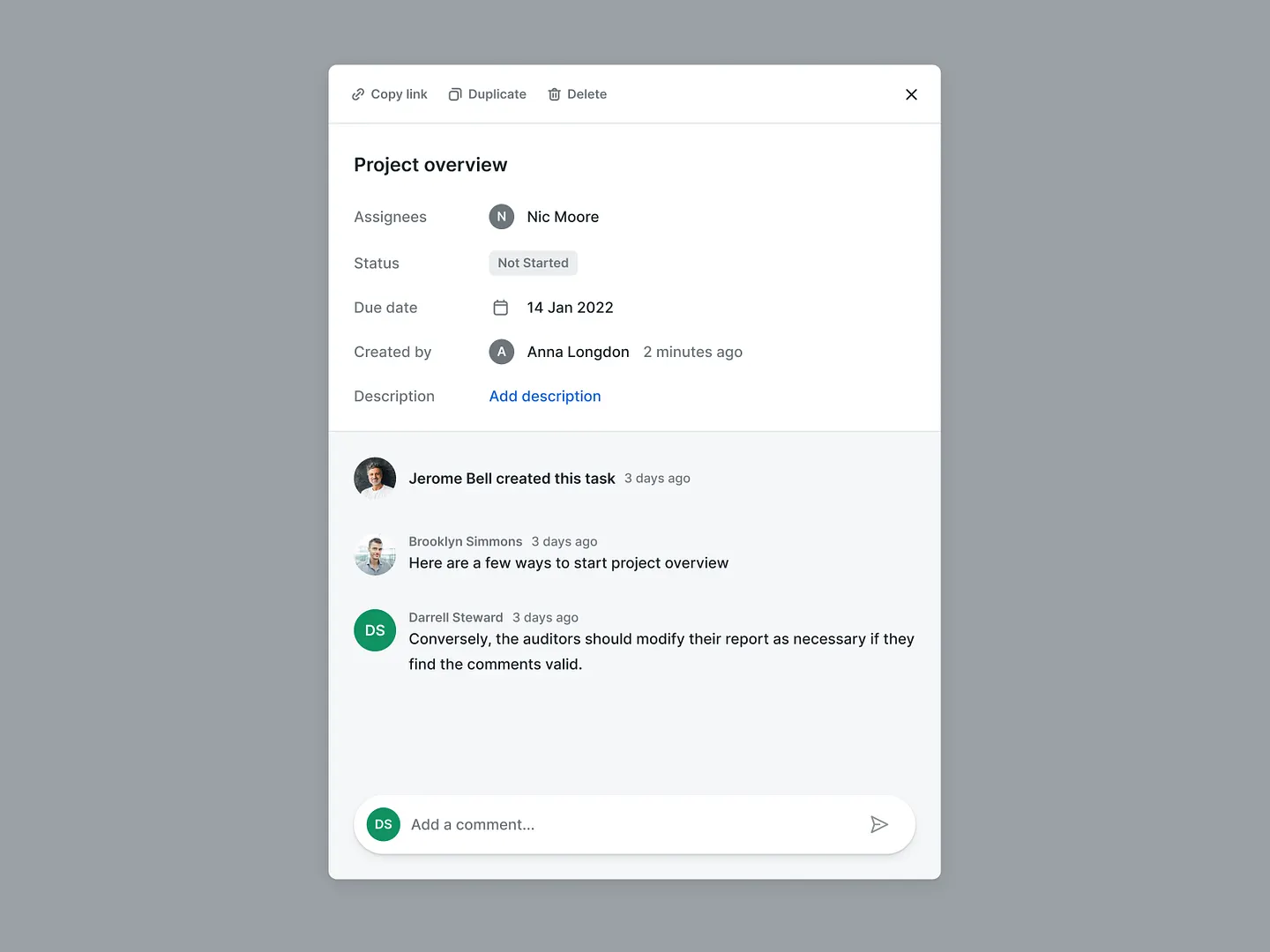 Effective Comment Thread Design for Project Management