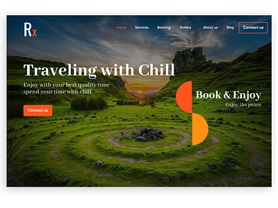 "Traveling Landing Page" 3d animation branding design graphic design illustration logo motion graphics portfolio travel travel blog trendy design typography ui ui design ux ux design vector