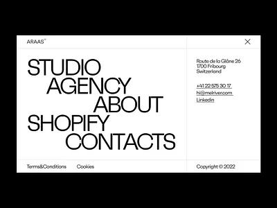 Typography menu concept clean menu modern navigation typography ui web website