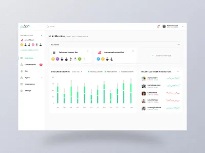 Simple Chatbot Dashboard Portal ai bot bot chat chatbot dashboard on board on boarding onboarding portal product design ui ux web web app