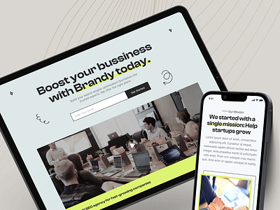 Brandy - Homepage agency app banner branding business clean company design hero homepage marketing minimal mobile modern seo service studio ui ux website