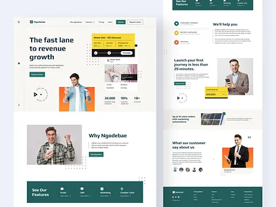 Ngodebae - Landing Page agency website business landing page minimalist revenue website ui uidesign uiux user interface userinterface website