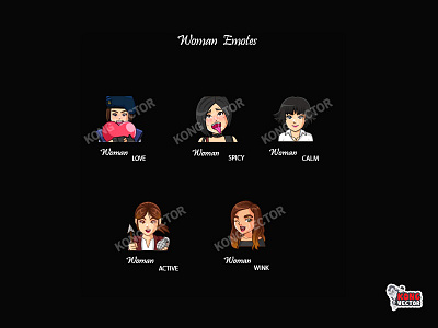 Woman Twitch Emotes design emote emotes twitch twitchemote twitchemotes