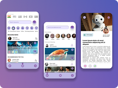 News feed app app app design design graphic design illustration mobile design news newsfeed typography ui webdesign