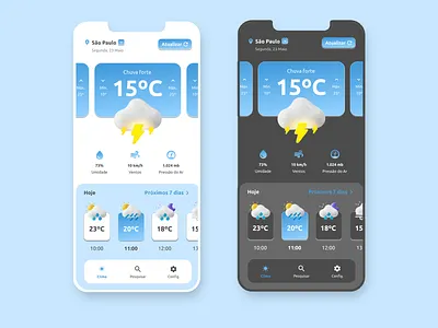 Weather App 3d icons ui uiux weather