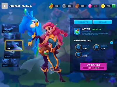 Dark Kingdom Interface - Character Window 2d app character game game design icons interface minimal mobile mobile app nft rpg store ui ux web