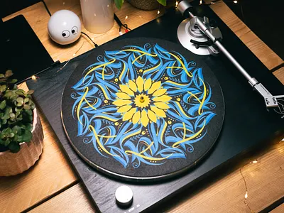 The Slipmat project for Ukraine design lettering product design slipmat typography ukraine vinyl