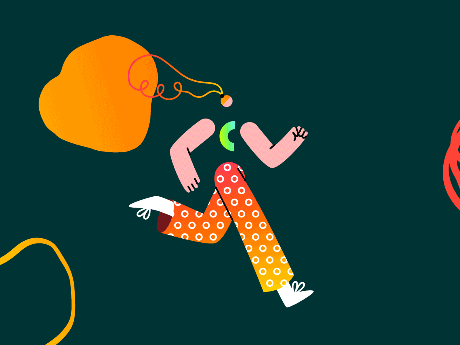 Creatopy Running animation art business character colorful creatopy frame by frame geometric graphic graphic design illustration motion motion graphics neon pattern running sports style texture video