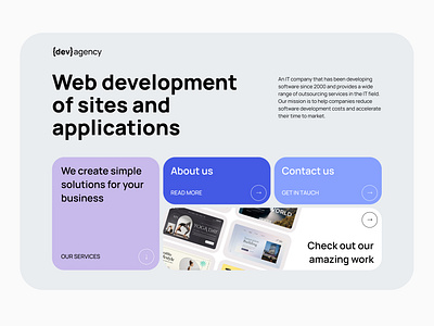 Web design for {dev}agency design product web webdesign